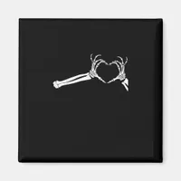 Funny Skeleton Heart Hands Halloween Costume Magnet
