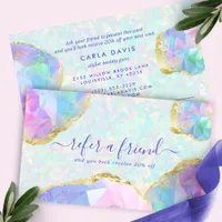 Gorgeous Opal Gemstone Iridescent Referral Card