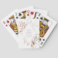Dreamy Foliage Wedding Blush Pink ID817 Poker Cards