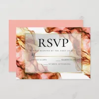 RSVP | Abstract Watercolor Autumn Colors 6 Invitation
