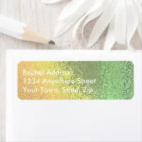 Autumn Shades of Green Yellow Return Address Label