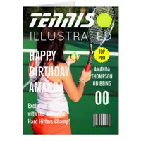 Giant Tennis themed Birthday Party add photo greet Card