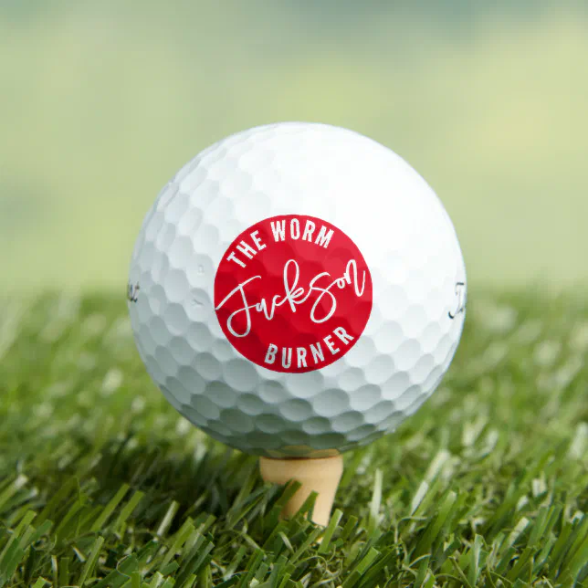 Funny The Worm Burner Golf Balls