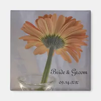 Orange Daisy Wedding Magnet