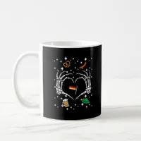 Oktoberfest Skeleton Hand Heart Flag German  Coffee Mug