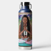 Urban Art | Pretty Woman doing Meditation    Water Bottle