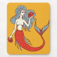 Mermaid and Skulls Mouse Pad