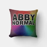 Abnormal Abby Normal Colored Warped Spiral Crazy Throw Pillow