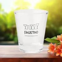 Faustino Black Line Shot Glass