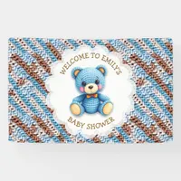 Welcome to Baby Shower | Crochet Teddy Bear Banner