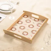 Southwest Chile Ristra Wreaths All Over Pattern Serving Tray