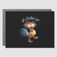 F Caw F Funny Chicken Humor Retro Style Car Magnet