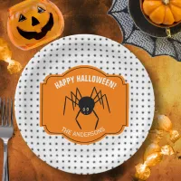 Happy Halloween Spider ID215 Paper Plates