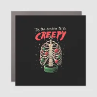 Tis The Season To Creepy Skeleton Tree Car Magnet