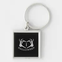 Halloween! Classic - Skeleton Hands Heart Keychain