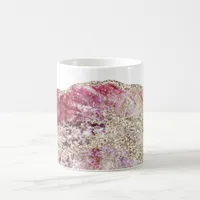*~* Gold Glitter Geodes Rock Agate  Watercolor  Coffee Mug