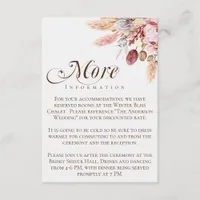 Boho Pampas Grass More Information Wedding Details Enclosure Card