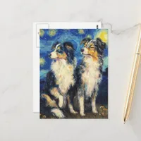 Van Gogh Border Collies Postcard