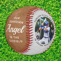 Memorial Custom 2 Photo In Loving Memory Baseball