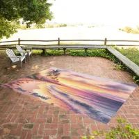 Watercolor Sketch Maui Hawaii Colorful |  Outdoor Rug