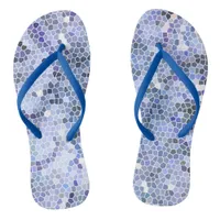 Elegant ice blue mosaic, modern flip flops