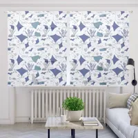 Stingrays Blue White Cool Underwater Creatures Sheer Curtains