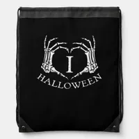 Heart Halloween Skeleton Hand Costume Men Women Ki Drawstring Bag