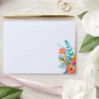 Pink and Orange Floral Wedding Envelope