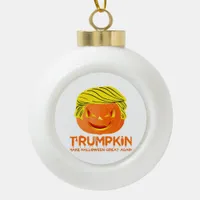 Trumpkin – Are You Scared? Classic Ceramic Ball Christmas Ornament