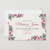 Floral Elegant Colorful Fiesta Spanish Wedding Save The Date