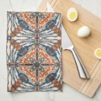 Turkish Inspired: Textured Navy & Terracotta Kitchen Towel