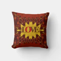 Tribal Love Earth Energy Fractal Pattern Cushion