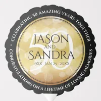 Elegant 50th Golden Wedding Anniversary Balloon