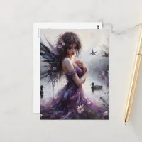 Fairy at the Duck Pond Postcard