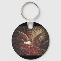 Eagle and Fireworks Keychain