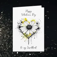 Pretty Floral Valentine's Day Personalized Card