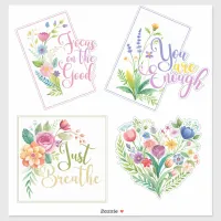 Wildflower Words & Heart Custom-Cut Vinyl Sticker