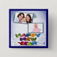 Happy New Year's Add Your Photo Pinback Button