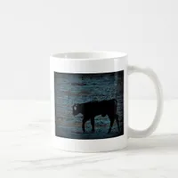 The Black Angus Calf on Blue Peeling Paint  Coffee Mug