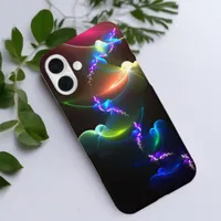Radiant Multicolor Fractal Butterfly iPhone 16 Plus Case