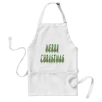 Merry Christmas Candle Font Adult Apron