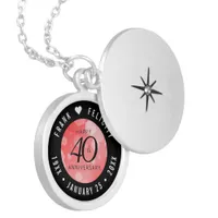 Elegant 40th Ruby Wedding Anniversary Locket Necklace