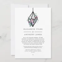 Geometric Floral Terrarium Reduced Guest List Announcement