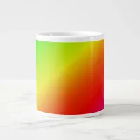 Colorful Rainbow Gradient Diagonal Blend Giant Coffee Mug