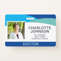 Medical Employee Photo Name Logo ID Badge