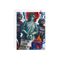 ice protest lady liberty arrested by police  postcard