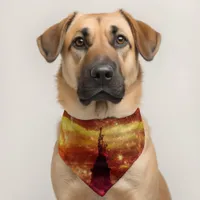 Lady Liberty red and yellow stars Pet Bandana Collar