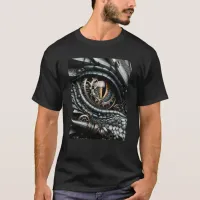 Steampunk Dragon Eye Closeup Ai Art T-Shirt