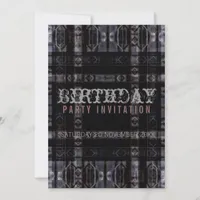 Goth Industrial Dark Birthday Party Invitation