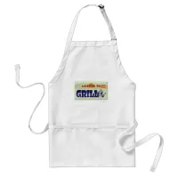 License to Grill Fun BBQ Slogan Cooking Design Adult Apron